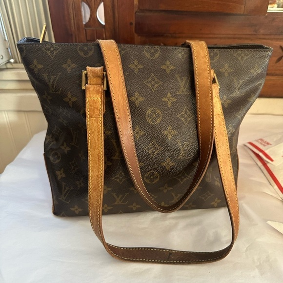 Louis Vuitton Cabas Piano Monogram Canvas Leather Shoulder Bag Authentic DU0072 - Picture 6 of 11